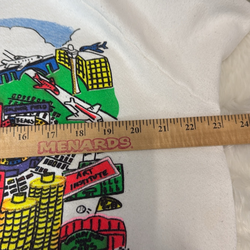 Vintage 90s Chicago Graphic Tourist Crewneck Sweatshirt Adult Size XL Y2K - Picture 8 of 9